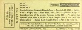 1974 Nabisco Sugar Daddy Pro Faces #20 Connie Hawkins Back