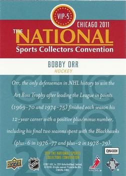 2011 Upper Deck National Convention VIP #VIP-5 Bobby Orr Back
