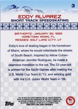 2014 Topps U.S. Olympic & Paralympic Team & Hopefuls #3 Eddy Alvarez Back