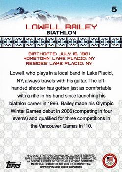2014 Topps U.S. Olympic & Paralympic Team & Hopefuls #5 Lowell Bailey Back