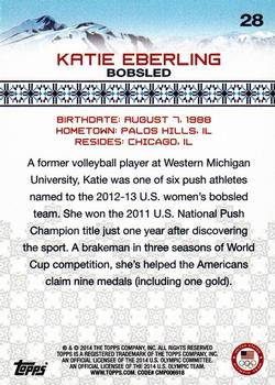 2014 Topps U.S. Olympic & Paralympic Team & Hopefuls #28 Katie Eberling Back