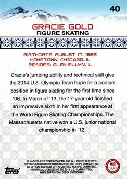 2014 Topps U.S. Olympic & Paralympic Team & Hopefuls #40 Gracie Gold Back