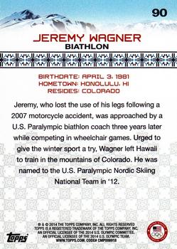 2014 Topps U.S. Olympic & Paralympic Team & Hopefuls #90 Jeremy Wagner Back