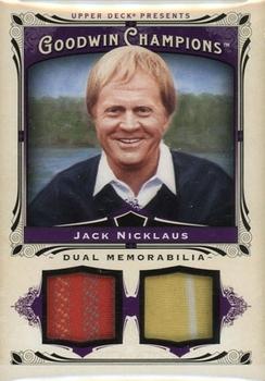 2013 Upper Deck Goodwin Champions - Memorabilia Dual #M2-JN Jack Nicklaus Front