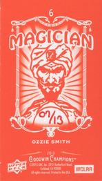2013 Upper Deck Goodwin Champions - Mini Foil Magician Red #6 Ozzie Smith Back