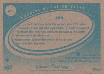 2013 Upper Deck Goodwin Champions - Wonders of the Universe #WT-1 Sun Back