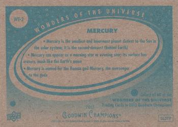 2013 Upper Deck Goodwin Champions - Wonders of the Universe #WT-2 Mercury Back