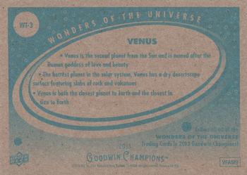 2013 Upper Deck Goodwin Champions - Wonders of the Universe #WT-3 Venus Back