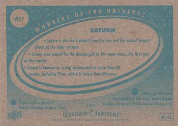 2013 Upper Deck Goodwin Champions - Wonders of the Universe #WT-7 Saturn Back