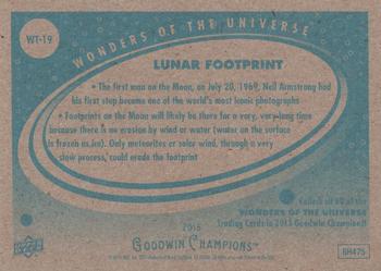 2013 Upper Deck Goodwin Champions - Wonders of the Universe #WT-19 Lunar Footprint Back