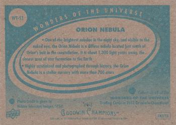 2013 Upper Deck Goodwin Champions - Wonders of the Universe #WT-51 Orion Nebula Back