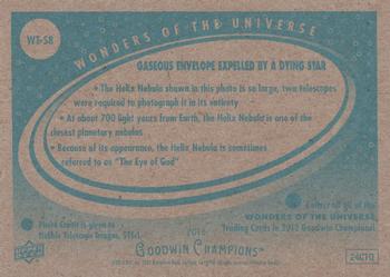 2013 Upper Deck Goodwin Champions - Wonders of the Universe #WT-58 Gaseous Envelope Expelled by a Dying Star Back