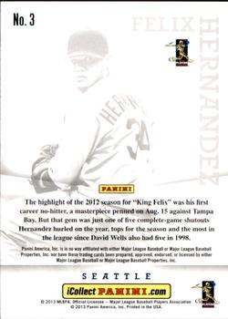 2013 Panini National Sports Collectors Convention #3 Felix Hernandez Back