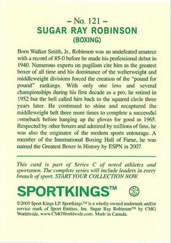 2009 Sportkings Series C #121 Sugar Ray Robinson Back