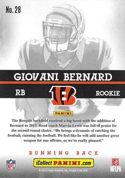 2013 Panini National Sports Collectors Convention - Lava Flow Refractor #28 Giovani Bernard Back