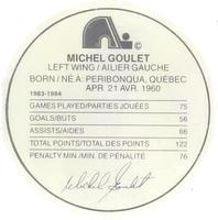 1984-85 Kellogg's Accordion Discs #NNO Michel Goulet Back