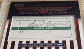 2010 Razor Sports Icons Cut Signature Edition #NNO Ben Hogan Front