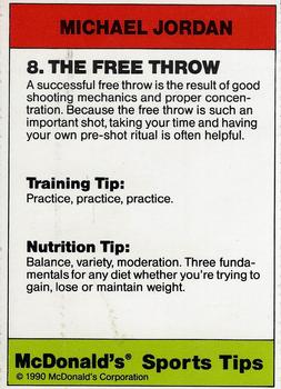 1990 McDonald's Sports Tips #8 Michael Jordan Back