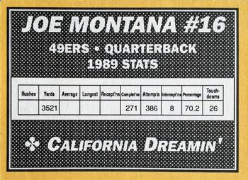 1990 California Dreamin' (unlicensed) #NNO Joe Montana Back