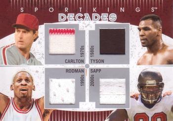 2010 Sportkings Series D - Decades Silver #D-04 Steve Carlton / Mike Tyson / Dennis Rodman / Warren Sapp Front