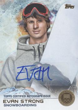 2014 Topps U.S. Olympic & Paralympic Team & Hopefuls - Autographs Gold #79 Evan Strong Front