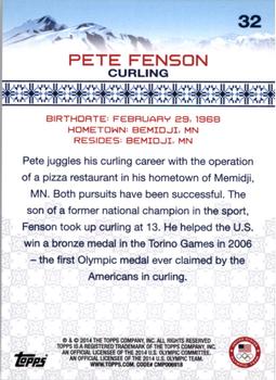 2014 Topps U.S. Olympic & Paralympic Team & Hopefuls - Bronze #32 Pete Fenson Back