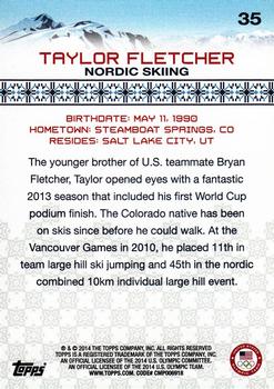 2014 Topps U.S. Olympic & Paralympic Team & Hopefuls - Bronze #35 Taylor Fletcher Back