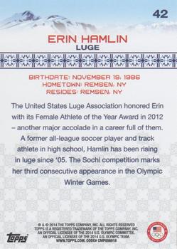 2014 Topps U.S. Olympic & Paralympic Team & Hopefuls - Bronze #42 Erin Hamlin Back