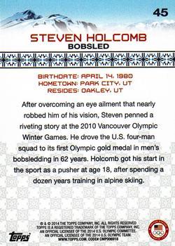 2014 Topps U.S. Olympic & Paralympic Team & Hopefuls - Bronze #45 Steven Holcomb Back