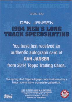 2014 Topps U.S. Olympic & Paralympic Team & Hopefuls - Champions Autographs #UOC-DJ Dan Jansen Back