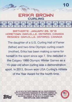 2014 Topps U.S. Olympic & Paralympic Team & Hopefuls - Gold #10 Erika Brown Back
