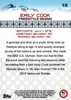 2014 Topps U.S. Olympic & Paralympic Team & Hopefuls - Gold #18 Emily Cook Back