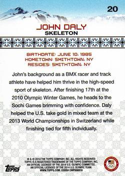 2014 Topps U.S. Olympic & Paralympic Team & Hopefuls - Gold #20 John Daly Back