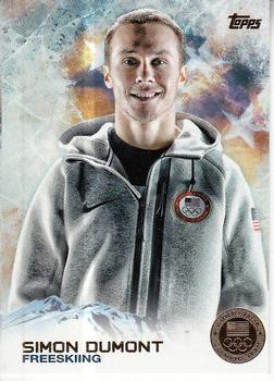 2014 Topps U.S. Olympic & Paralympic Team & Hopefuls - Gold #26 Simon Dumont Front