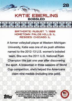 2014 Topps U.S. Olympic & Paralympic Team & Hopefuls - Gold #28 Katie Eberling Back