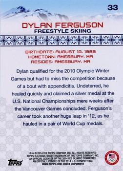 2014 Topps U.S. Olympic & Paralympic Team & Hopefuls - Gold #33 Dylan Ferguson Back