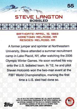 2014 Topps U.S. Olympic & Paralympic Team & Hopefuls - Gold #55 Steve Langton Back