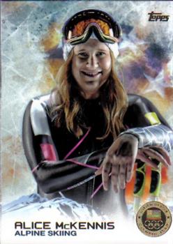 2014 Topps U.S. Olympic & Paralympic Team & Hopefuls - Gold #61 Alice McKennis Front