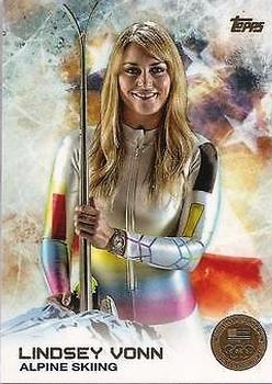 2014 Topps U.S. Olympic & Paralympic Team & Hopefuls - Gold #88 Lindsey Vonn Front
