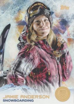 2014 Topps U.S. Olympic & Paralympic Team & Hopefuls - Gold Rainbow #4 Jamie Anderson Front