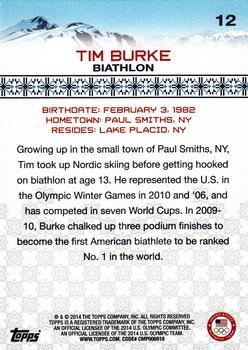 2014 Topps U.S. Olympic & Paralympic Team & Hopefuls - Gold Rainbow #12 Tim Burke Back