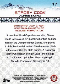 2014 Topps U.S. Olympic & Paralympic Team & Hopefuls - Gold Rainbow #17 Stacey Cook Back