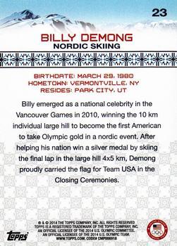 2014 Topps U.S. Olympic & Paralympic Team & Hopefuls - Gold Rainbow #23 Billy Demong Back