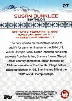 2014 Topps U.S. Olympic & Paralympic Team & Hopefuls - Gold Rainbow #27 Susan Dunklee Back