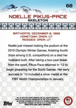 2014 Topps U.S. Olympic & Paralympic Team & Hopefuls - Gold Rainbow #68 Noelle Pikus-Pace Back