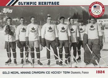 2014 Topps U.S. Olympic & Paralympic Team & Hopefuls - Olympic Heritage #OH-1 1924 Gold Medal Winning Canadian Ice Hockey Team Front