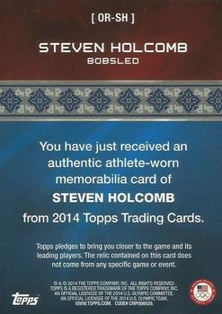 2014 Topps U.S. Olympic & Paralympic Team & Hopefuls - Relics #OR-SH Steven Holcomb Back