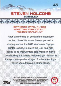 2014 Topps U.S. Olympic & Paralympic Team & Hopefuls - Silver #45 Steven Holcomb Back