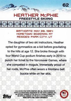 2014 Topps U.S. Olympic & Paralympic Team & Hopefuls - Silver #62 Heather McPhie Back