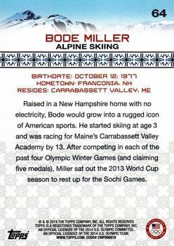 2014 Topps U.S. Olympic & Paralympic Team & Hopefuls - Silver #64 Bode Miller Back